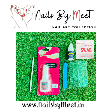 Nail Kit with Brush on Glue and Drop Glue