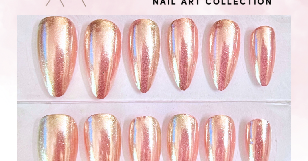 Pink Chrome Handmade Nails