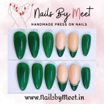 Green French Tip Press on Nails