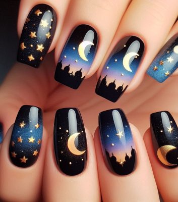 Solar Eclipse Nails